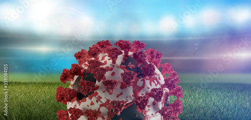 soccer ball Virus Covid-19 ...