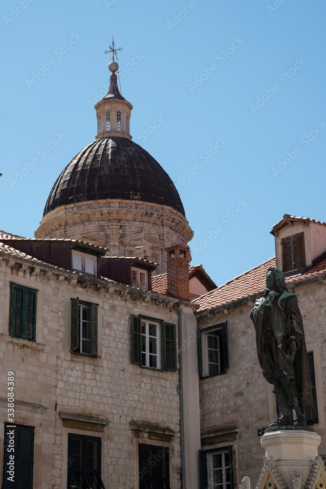 Dubrovnik formerly Ragusa, a coastal city in the Dalmatian Region in the Republic of Croatia. Spectacular its churches, walls, houses and stone streets in the Pearl of the Adriatic.