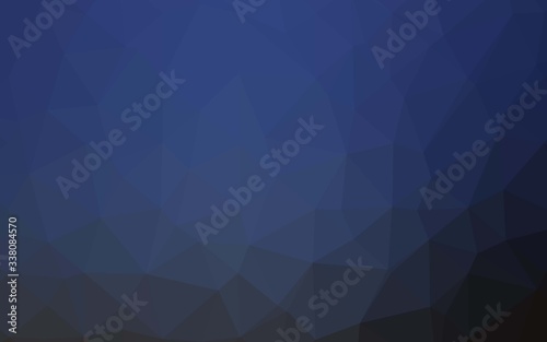 Dark BLUE vector polygon abstract background. Colorful abstract illustration with gradient. Template for a cell phone background.