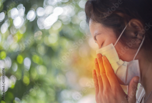 Woman wearing Surgical Procedure Face Masks