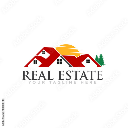 Real Estate Logo Design Vector Template