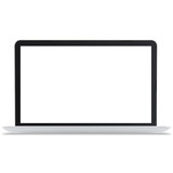Isolated laptop on white background.
