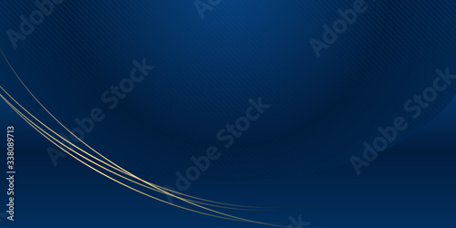 Blue gold lines modern background