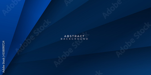 Modern blue background with straight triangle light blue element shapes for presentation design.