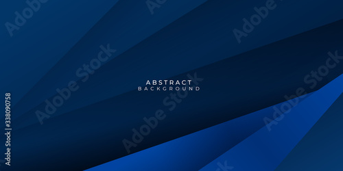 Modern blue background with straight triangle light blue element shapes for presentation design.