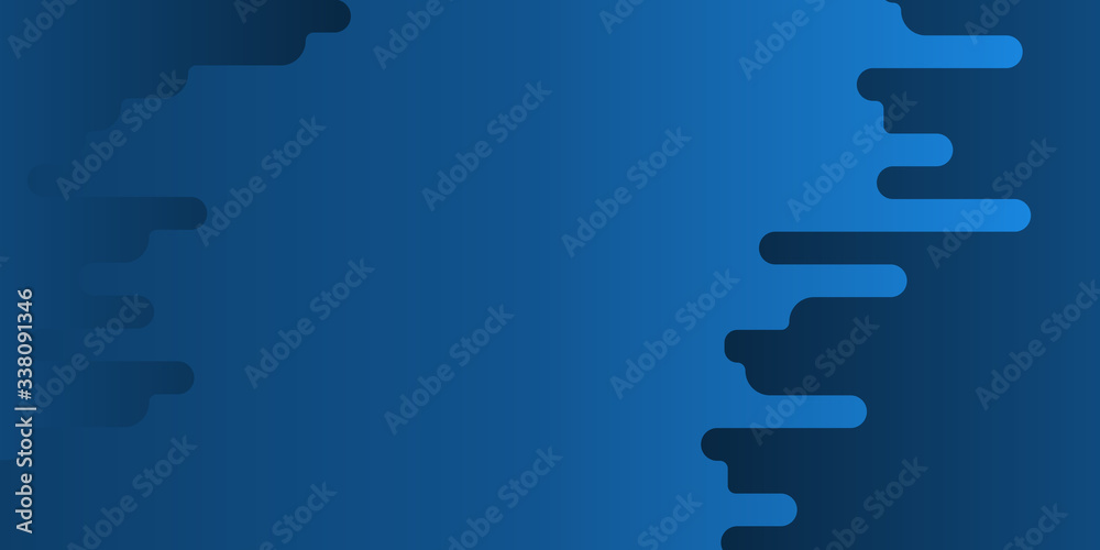 Blue rounded rectangle abstract modern background for presentation background. Vector illustration design for presentation, banner, cover, web, flyer, card, poster, wallpaper, texture, slide, magazine