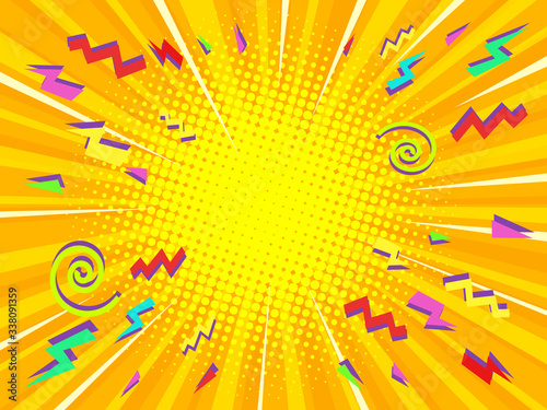 yellow pop art background