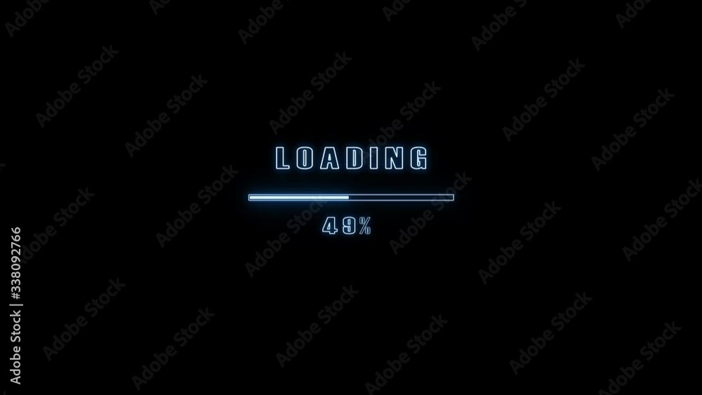 4K Video of animation futuristic blue loading bar. Loading download 0-100%.Technology concept. 4K Video of animation futuristic blue loading bar. Loading download 0-100%.Technology concept.