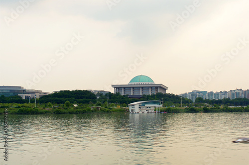 National assembly in Seoul in the evening