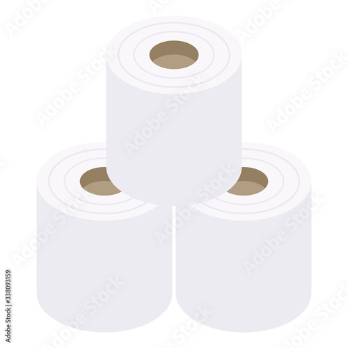 Wallpaper Mural アイソメトリック　トイレットペーパー　イラスト Torontodigital.ca