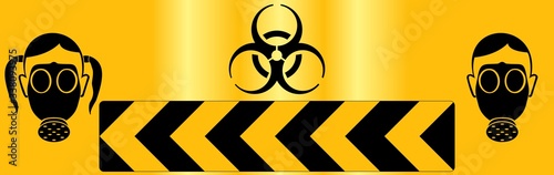 Biohazard symbol in marked stress due to.