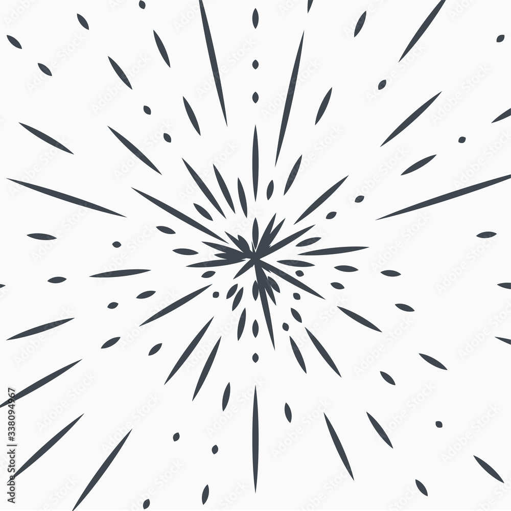 Obraz premium vintage bursting rays - design elements for your design.