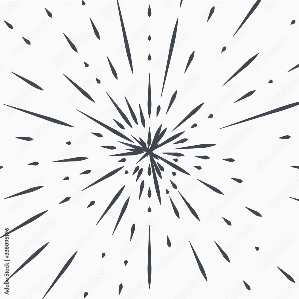 Obraz premium vintage bursting rays - design elements for your design.