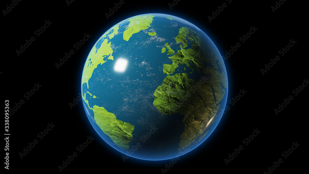 Earth planet isolated on black background. Clipping path included. 3D rendering. Earth planet isolated on black background. Clipping path included. 3D rendering.
