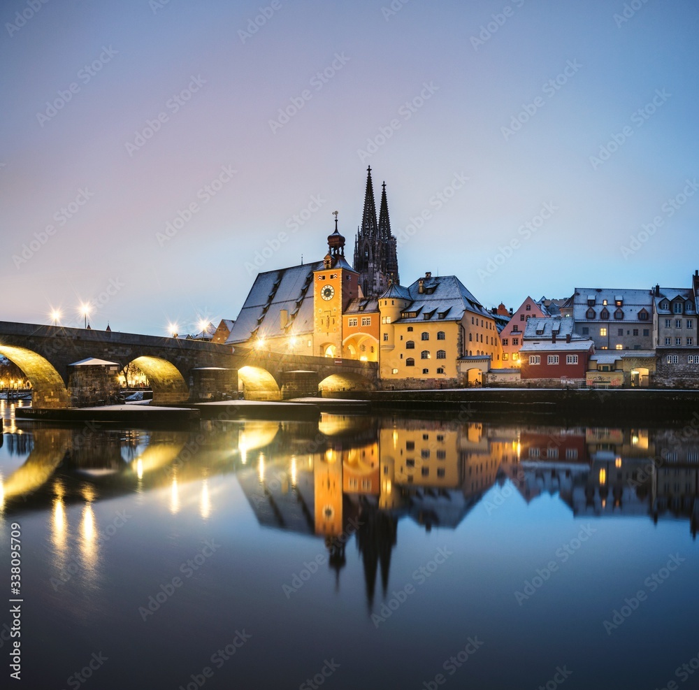 Obraz premium Winter in Regensburg