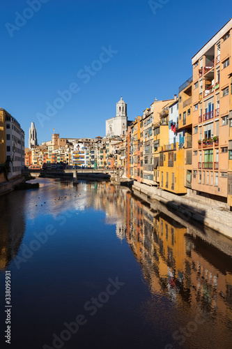 Girona City River View In Spain