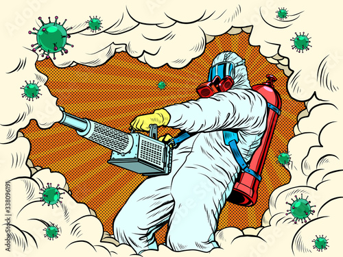 disinfection suit protection epidemic virus bacterium infection