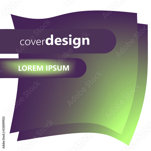 Presentation template in design style for branding, advertising with abstract shapes. Modern background for covers, invitations, posters, banners, flyers, playcards. Vector illustration.  photo
