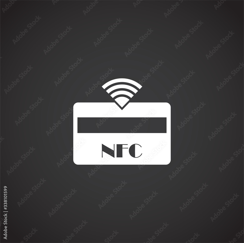 NFC related icon on background for graphic and web design. Creative illustration concept symbol for web or mobile app NFC related icon on background for graphic and web design. Creative illustration concept symbol for web or mobile app