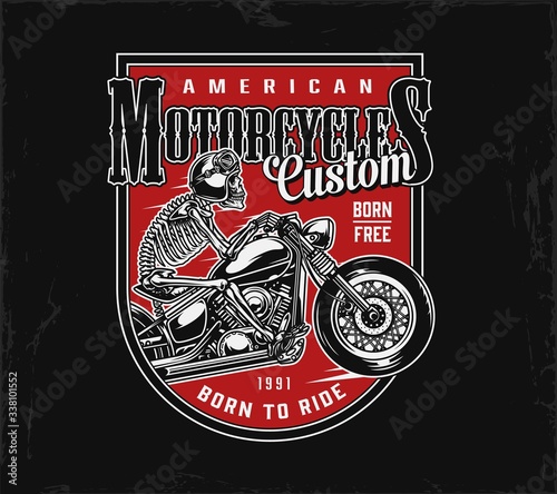 Vintage american motorcycle emblem