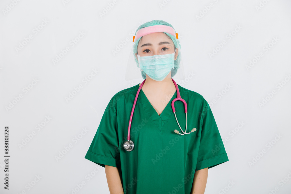 Asia woman doctor. Portrait of woman doctor, holding stethoscope. Asia woman doctor. Portrait of woman doctor, holding stethoscope.