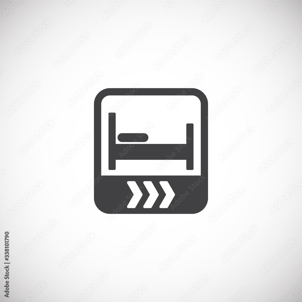 Travel erelated icon on background for graphic and web design. Creative illustration concept symbol for web or mobile app