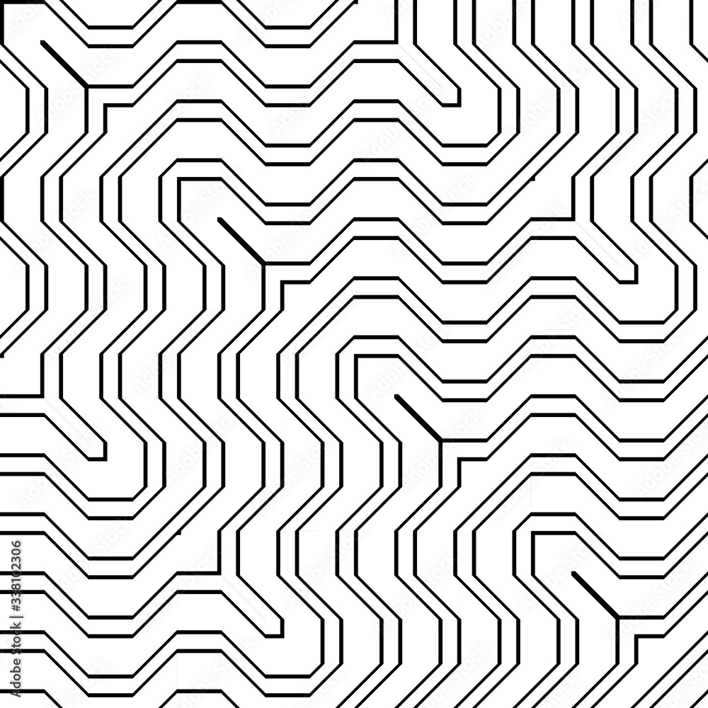 Design seamless monochrome zigzag pattern