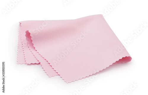 Napkin for optics isolated on a white background.