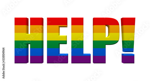 concept LGBT asks for help