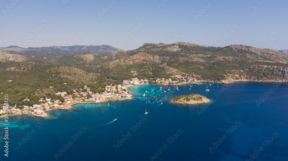 Drone view of Sant Elm/Mallorca