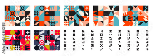 Universal shapes set for graphic design