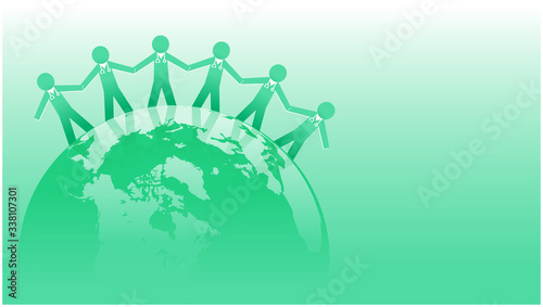 手を取り合うドクターと地球のイメージ