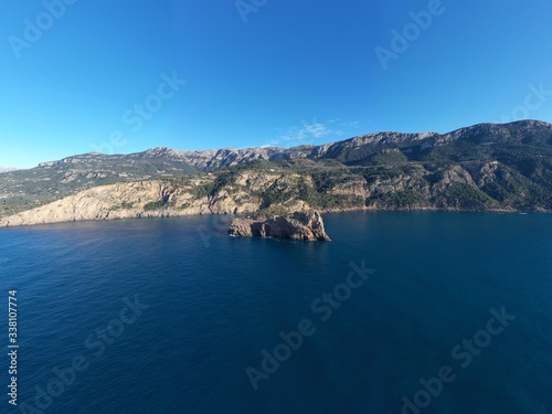 Drone Shot of Sa Foradada. Tourist destination in Mallorca.