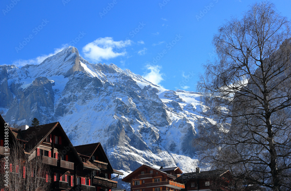 View of Bernese Alps from Grindelwald. Switzerland, Europe.

Grindelwald is a village and municipality in the Interlaken-Oberhasli administrative district in the canton of Berne in Switzerland.