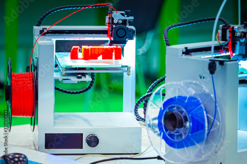 3D printers close up. Print...