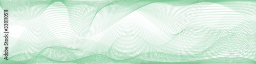 abstract green wave lines on white background 