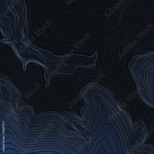 Map line of topography. Vector abstract topographic map concept with space for your copy. Mountain hiking