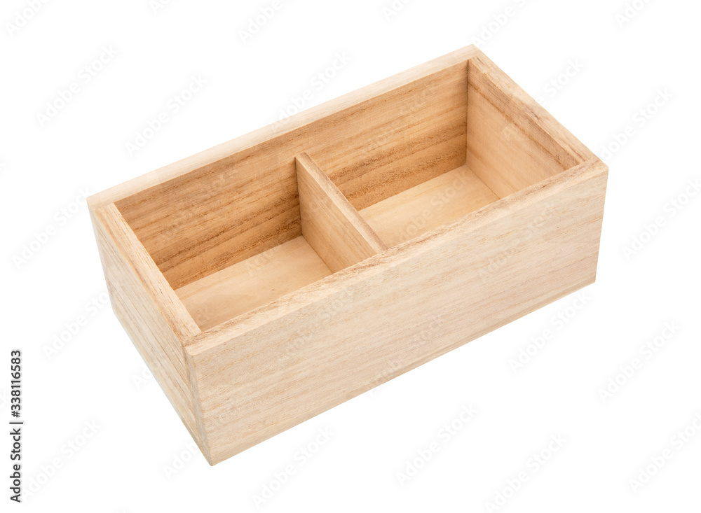 Wooden open box isolated on the white. Wooden open box isolated on the white.