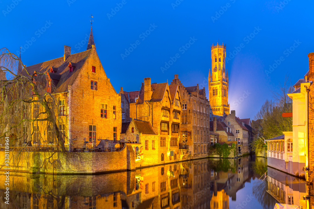 Bruges, Belgium sunset