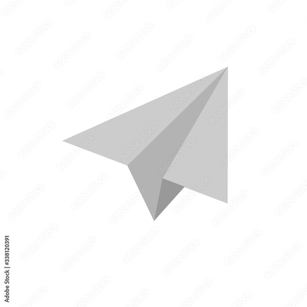 Paper plane flat icon isolated on white background. Vector illustration. Paper plane flat icon isolated on white background. Vector illustration.