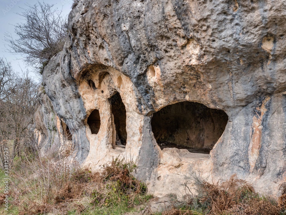Hermitic cave near Marquinez, Alava, Basque Country, Spain