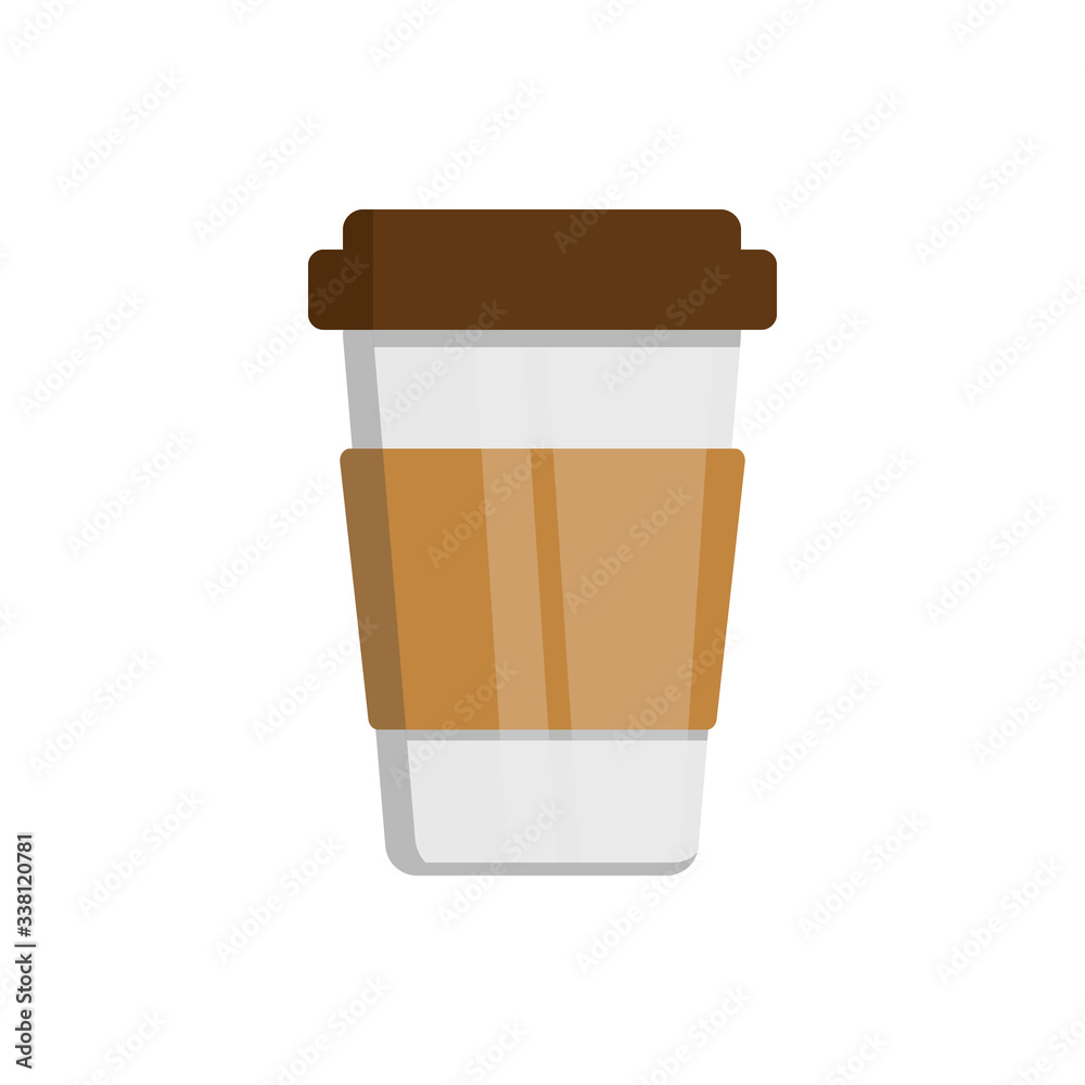 Coffee cup flat icon isolated on white background. Vector illustration. Eps 10. Coffee cup flat icon isolated on white background. Vector illustration. Eps 10.
