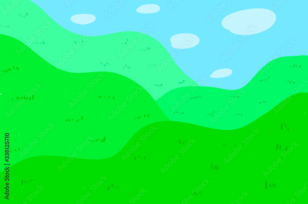 Obraz premium Background, template, and blank. Landscape summer, spring.