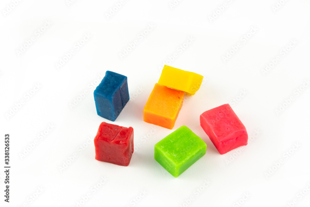 Colorful clay isolated on white background Colorful clay isolated on white background