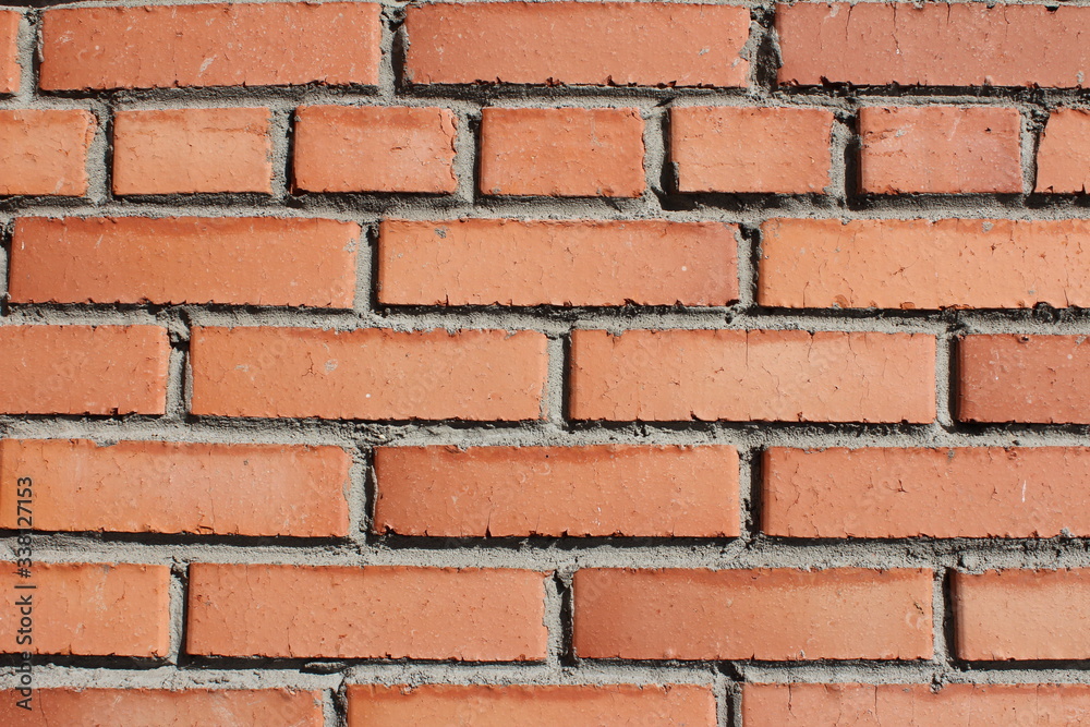 Brick background. Orange brick background. Loft style Brick background. Orange brick background. Loft style