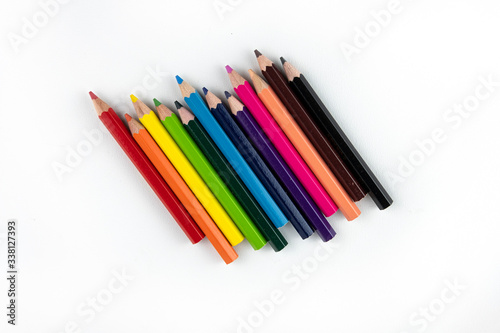 Color Pencils isolated on white background