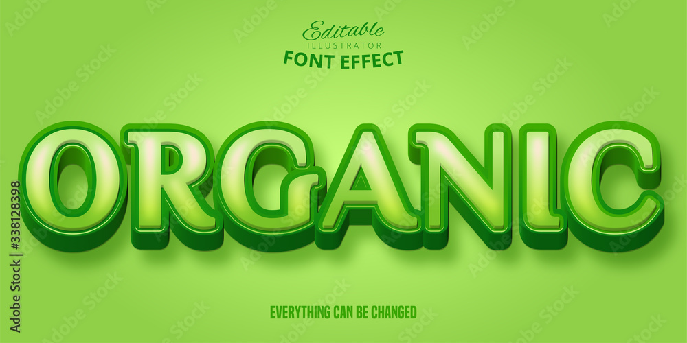 Organic text effect, green editable font style Organic text effect, green editable font style