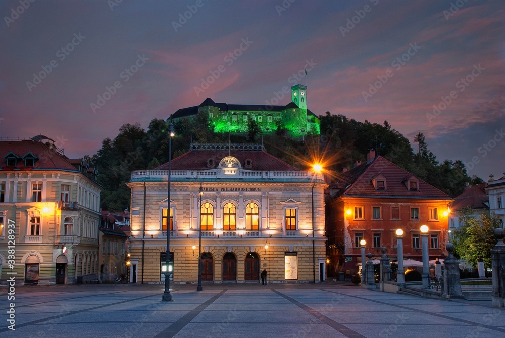 The imposing Ljubljana Castle overlooking the capital of Slovenia