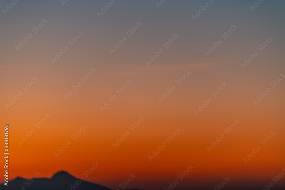 Orange sky and mountains Orange sky and mountains