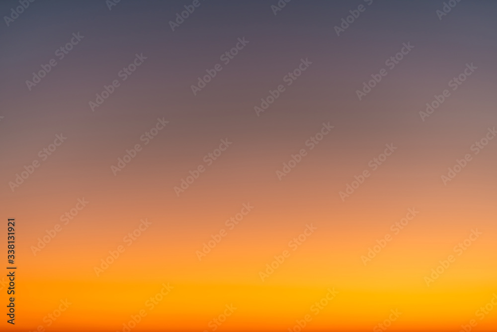 Sky gradient from blue to orange sunset